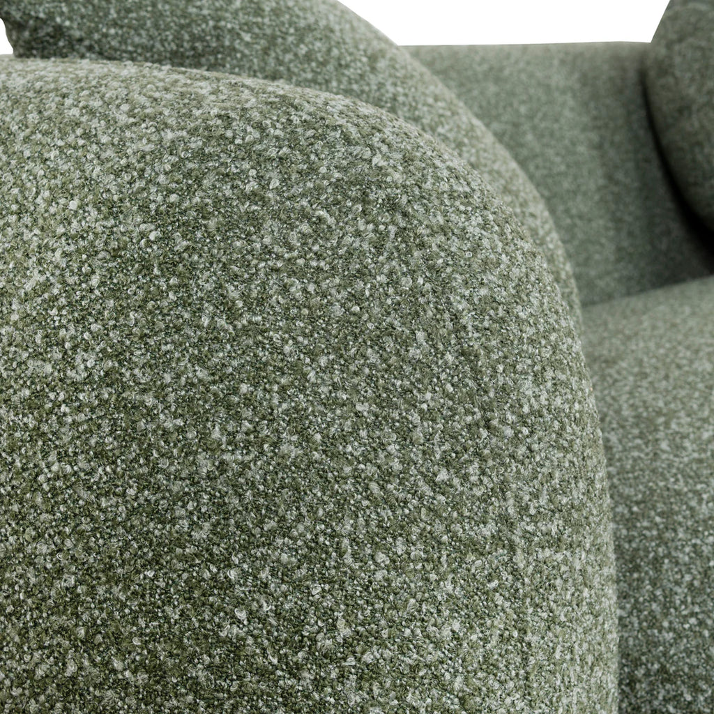 3 Seater Right Chaise Sofa - Amazon Green