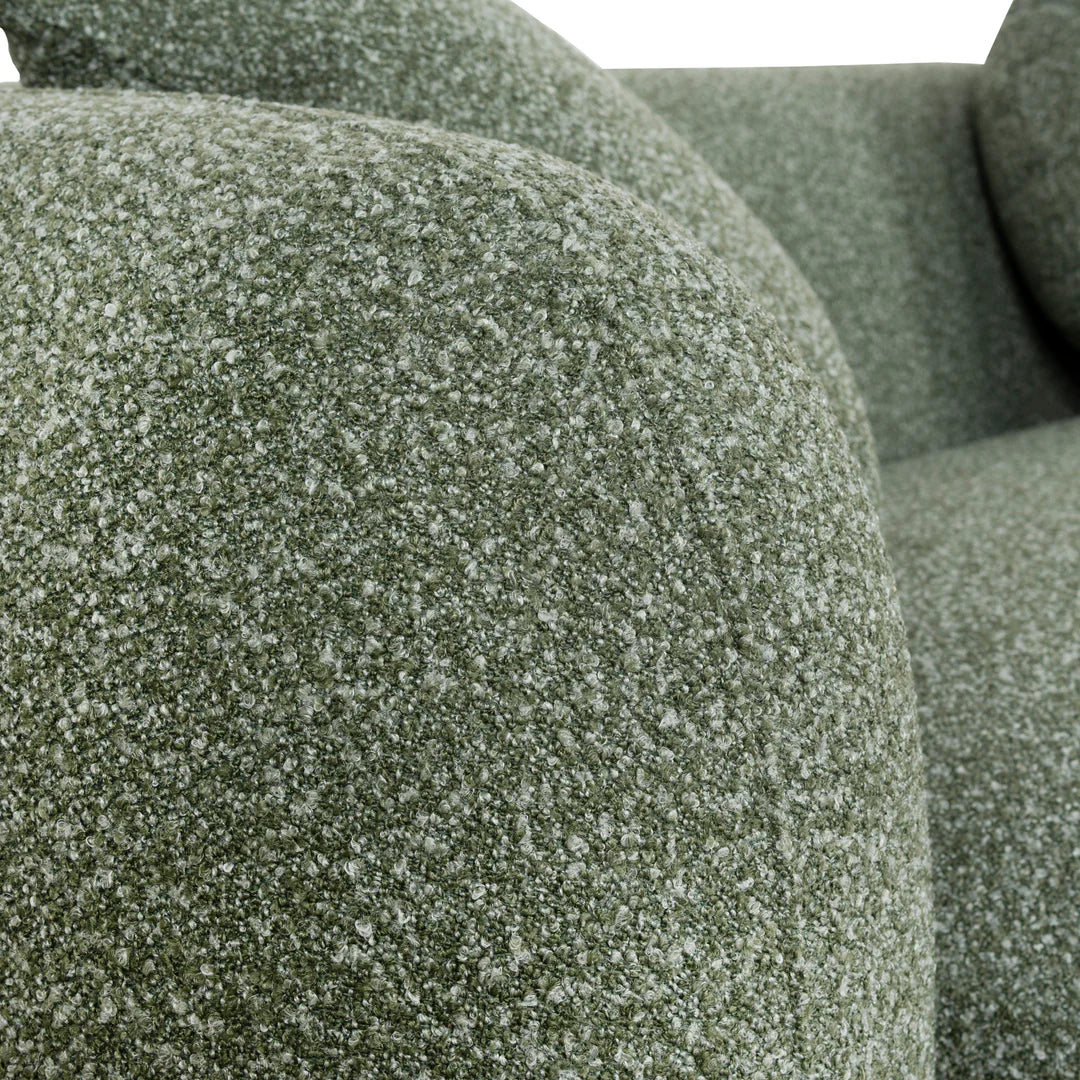 3 Seater Right Chaise Sofa - Amazon Green