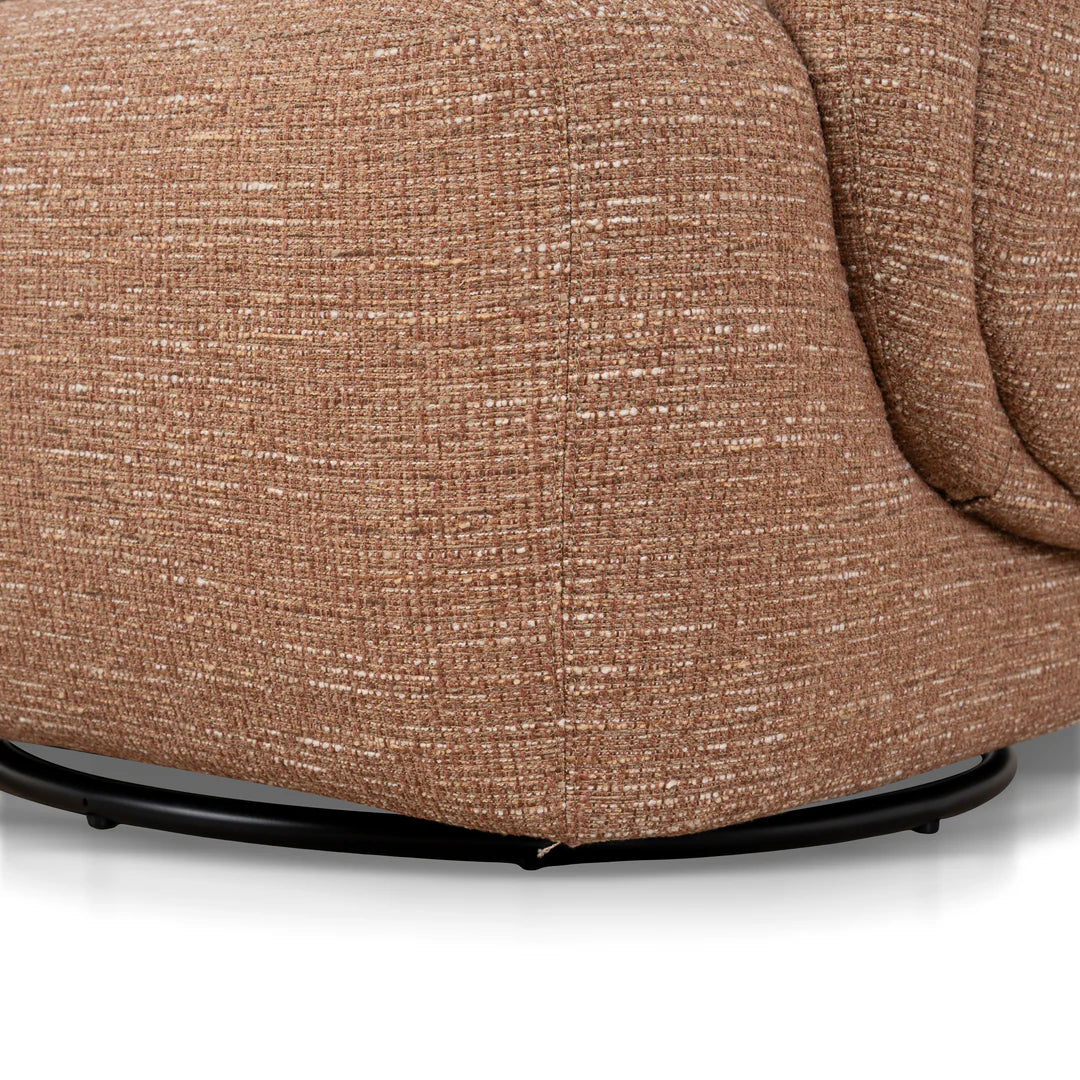 Swivel Armchair - Russet Brown
