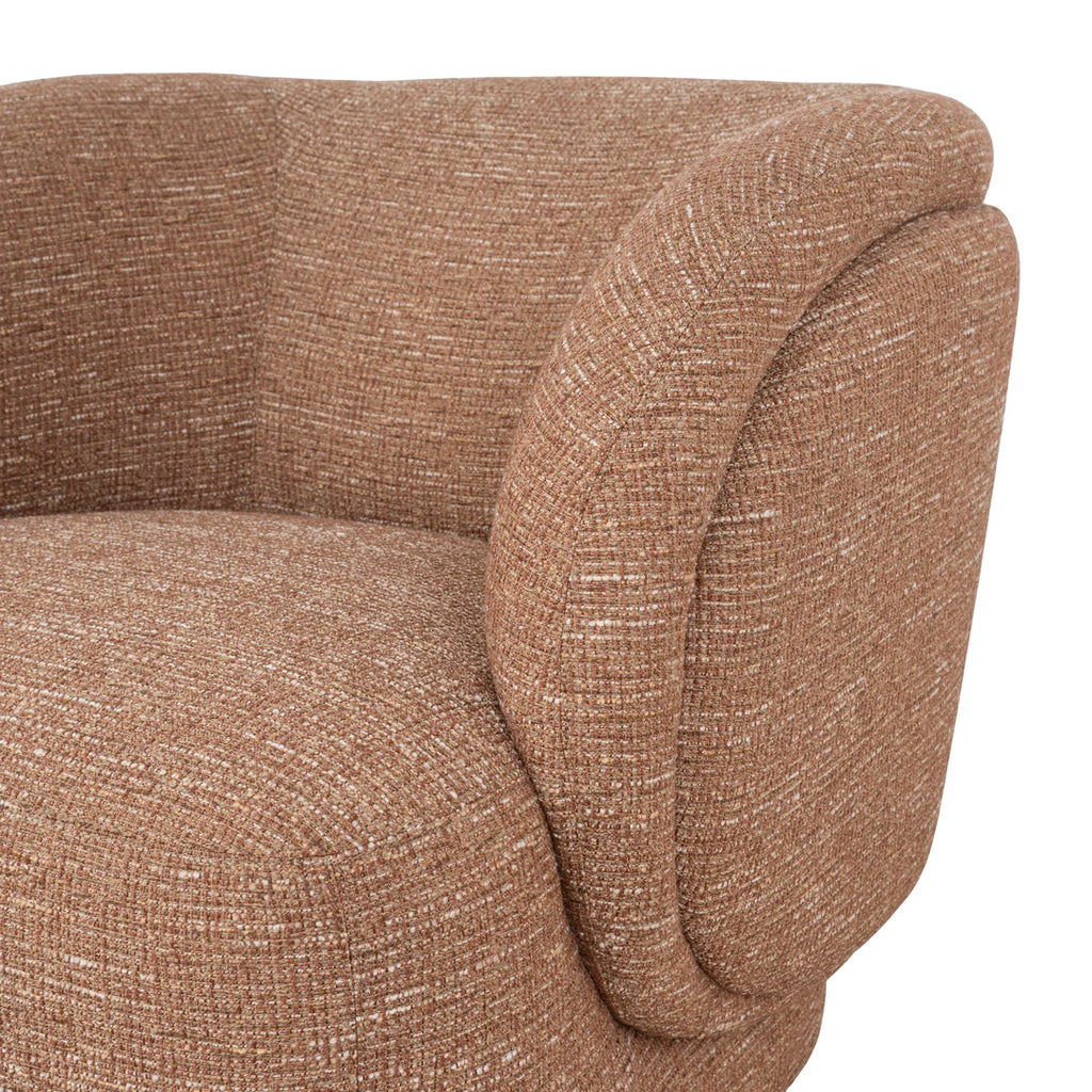 Swivel Armchair - Russet Brown
