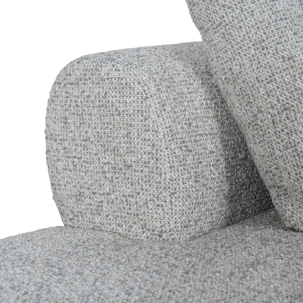 Left Chaise Corner Sofa - Noah Silver Lining