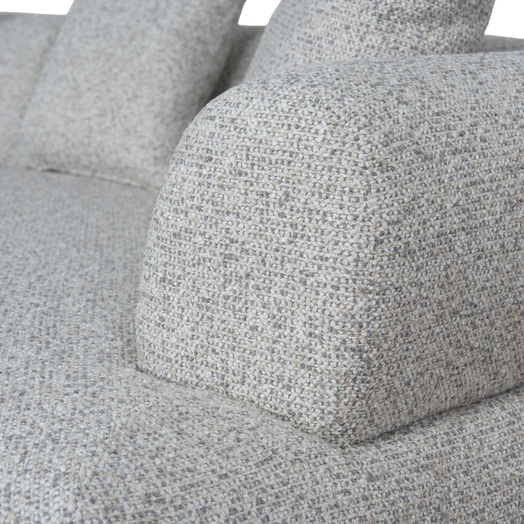 Left Chaise Corner Sofa - Noah Silver Lining