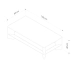 Lenny 1300 Coffee Table - Oak Crema