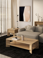 Lenny 1300 Coffee Table - Oak Crema