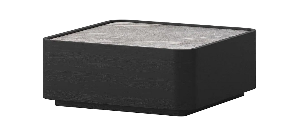 Leonard Coffee Table - Oak Black Marble
