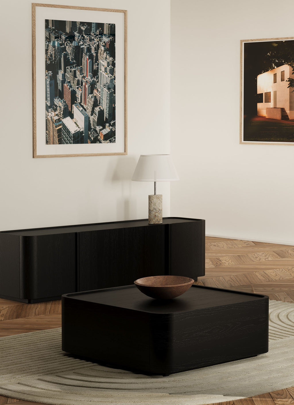 Leonard Coffee Table - Oak Black
