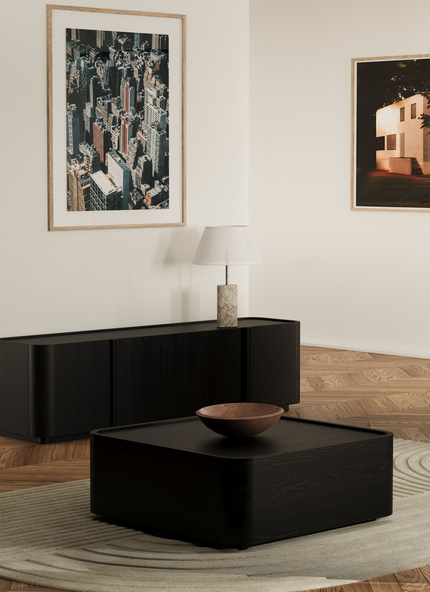 Leonard Coffee Table - Oak Black