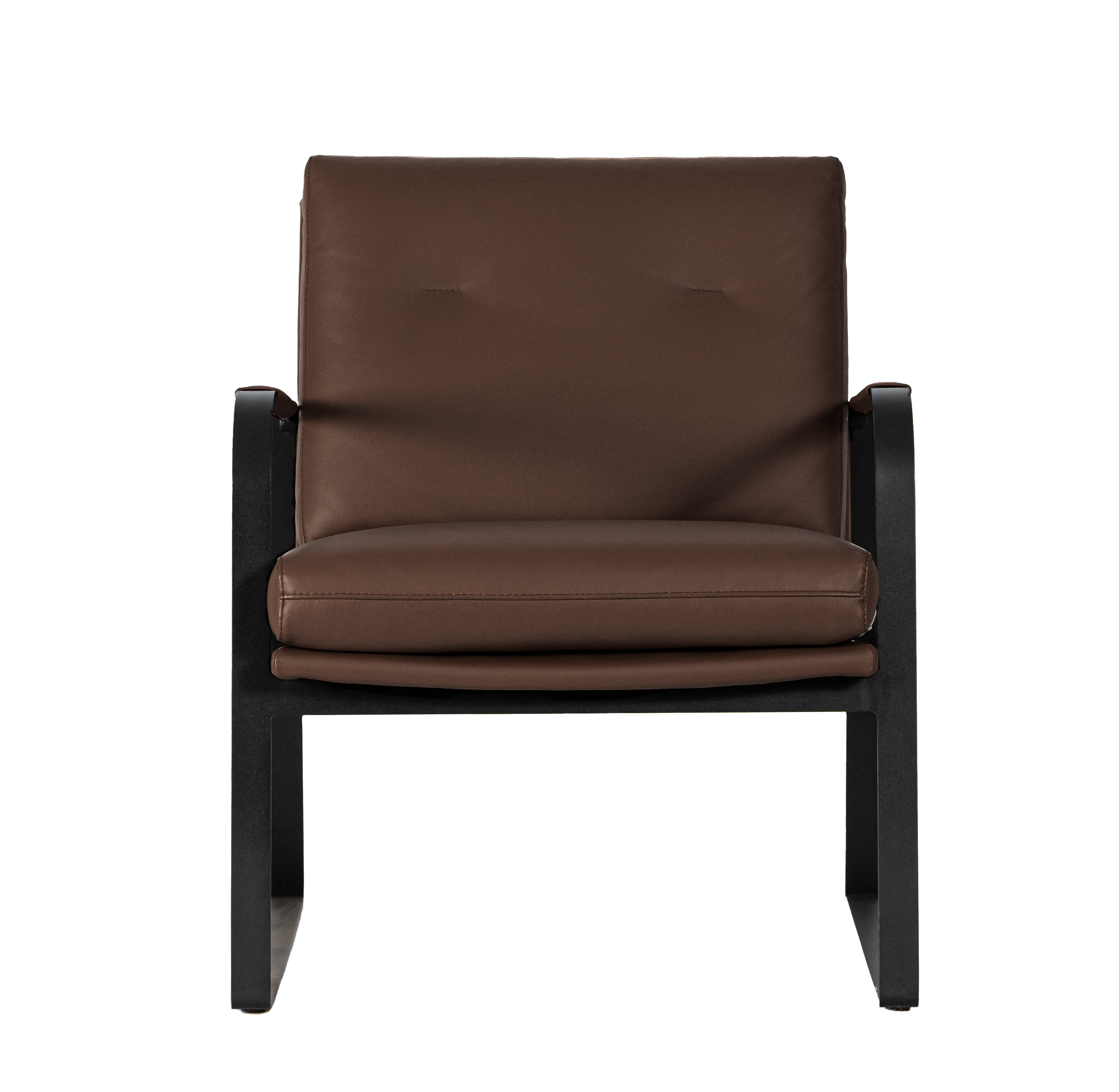 Lucas Leather Accent Chair - Chocolate