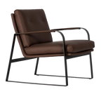 Lucas Leather Accent Chair - Chocolate