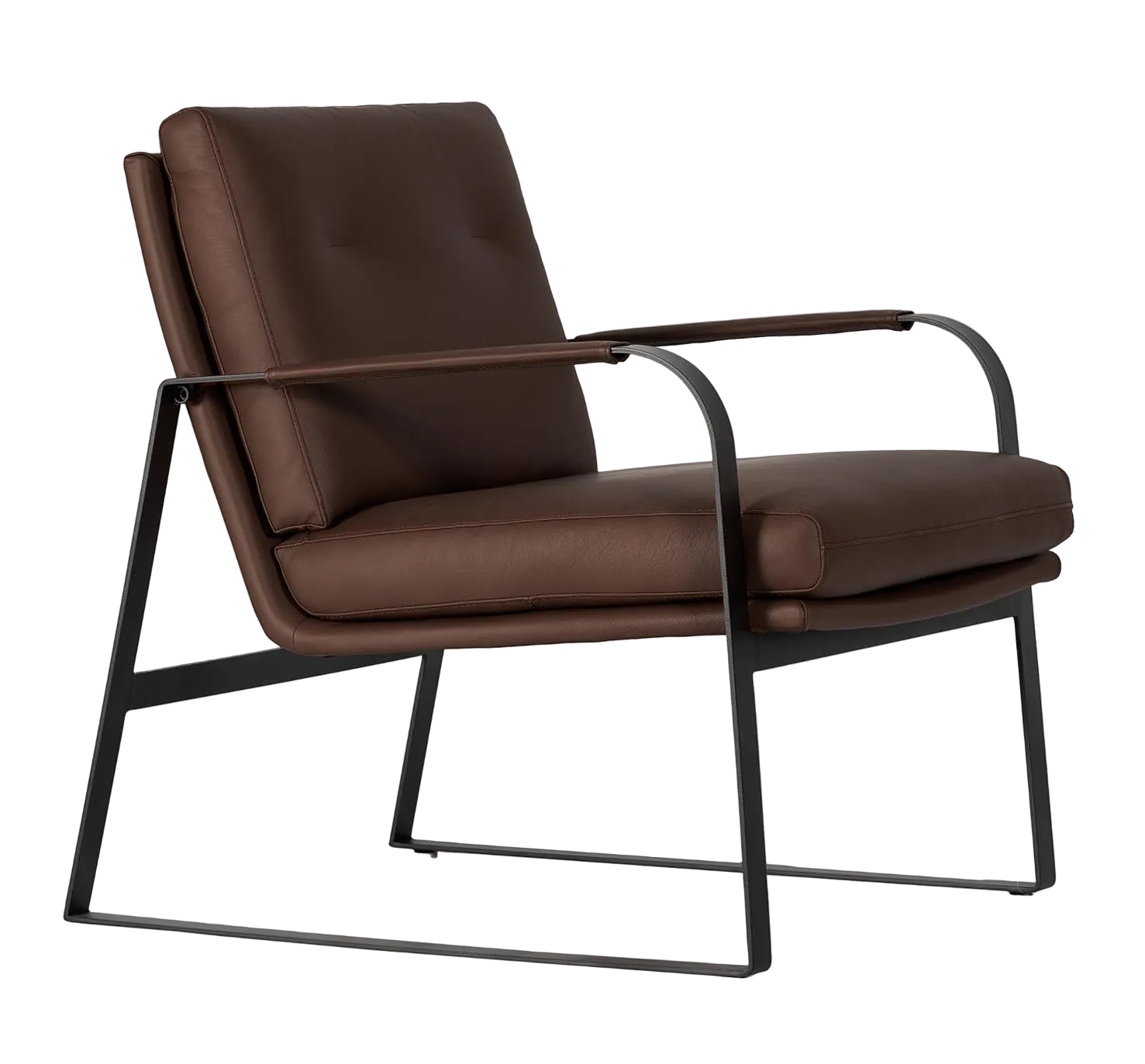 Lucas Leather Accent Chair - Chocolate