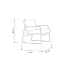 Lucas Leather Accent Chair - Toffee