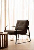 Lucas Leather Accent Chair - Chocolate