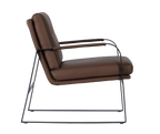 Lucas Leather Accent Chair - Chocolate