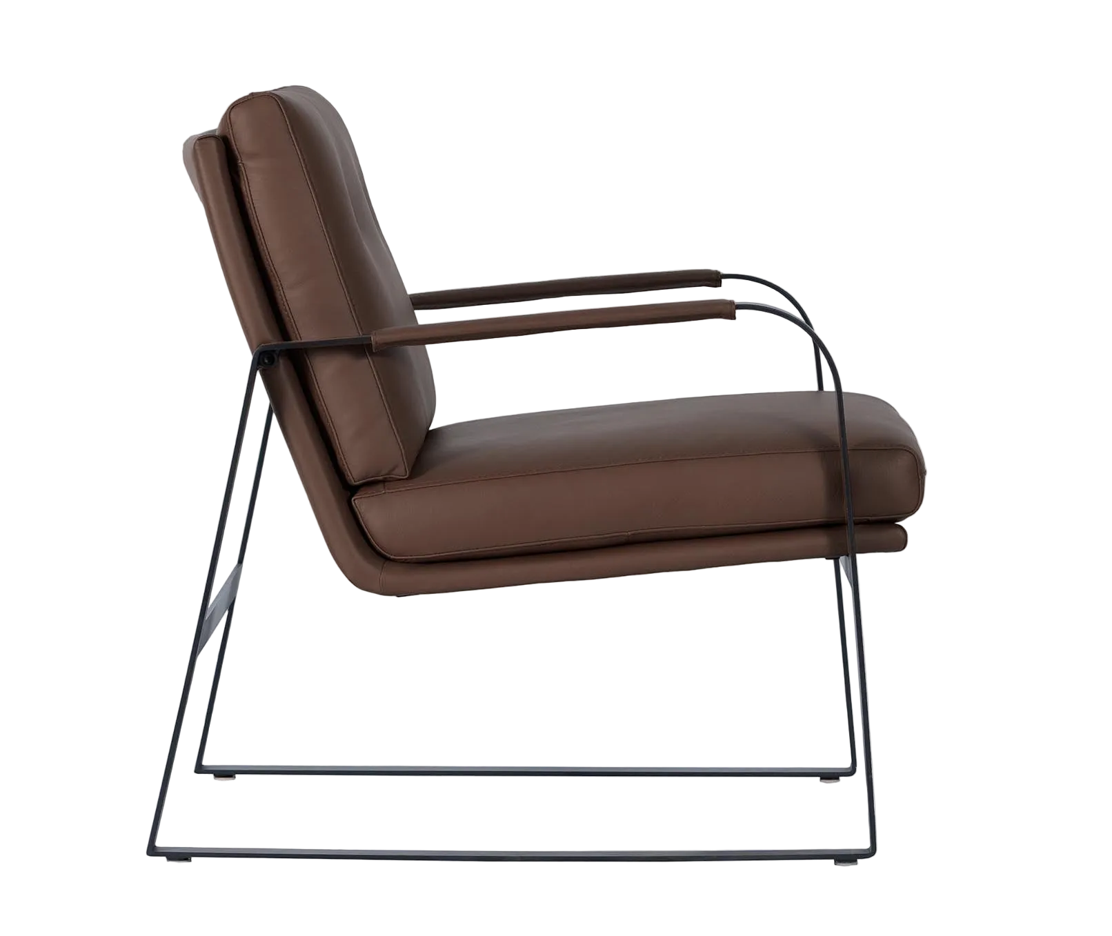 Lucas Leather Accent Chair - Chocolate