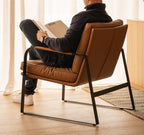 Lucas Leather Accent Chair - Toffee