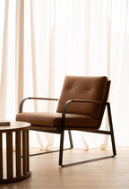 Lucas Leather Accent Chair - Toffee