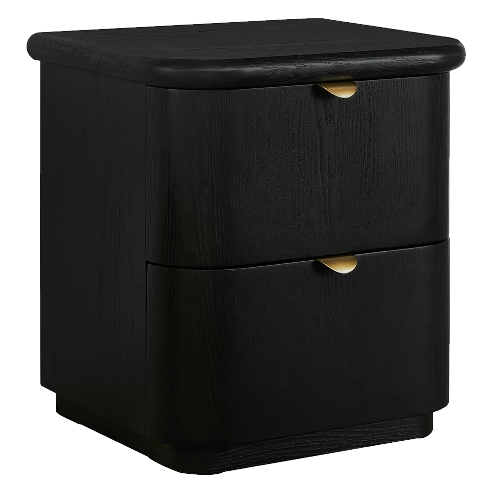 Lina Bedside Table - Black