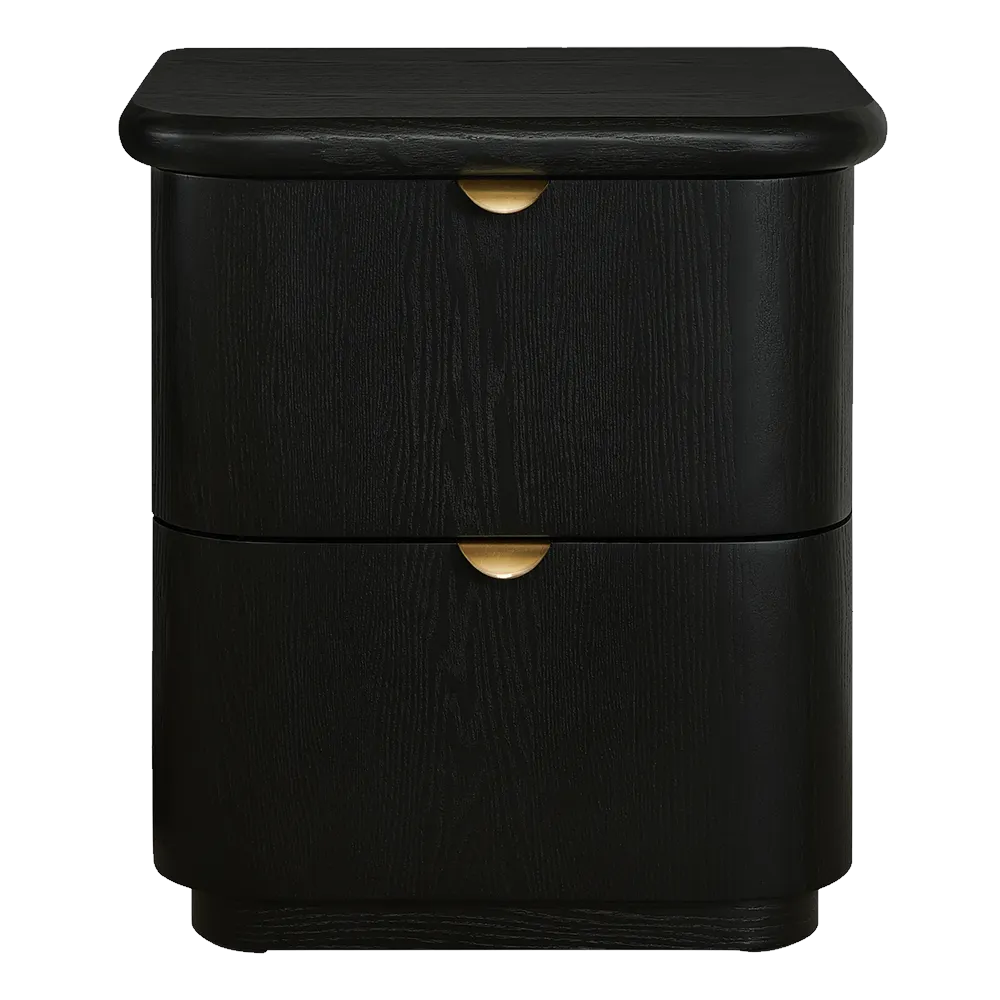 Lina Bedside Table - Black
