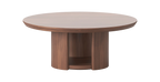 Meko 1000 Round Coffee Table - Walnut Natural