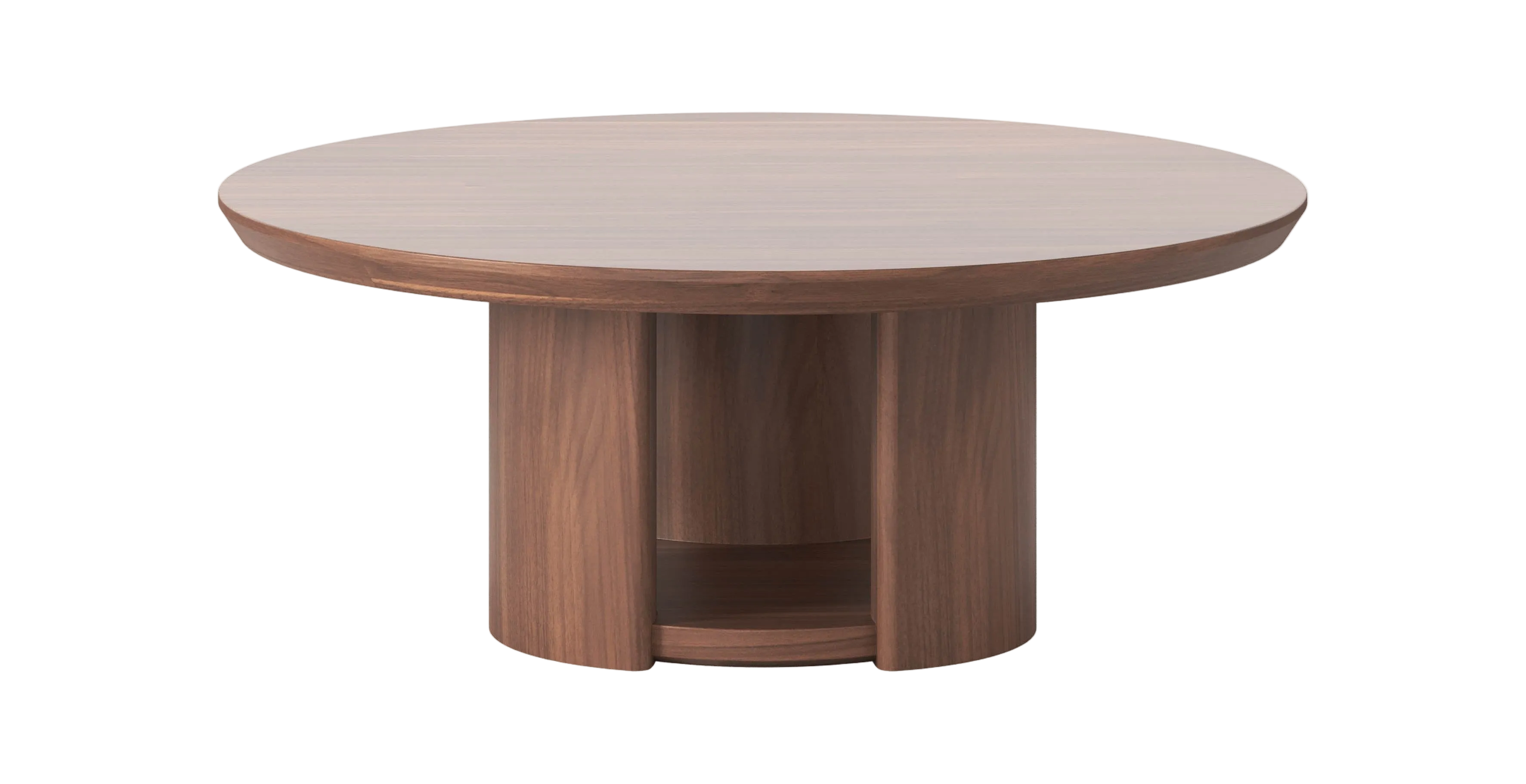 Meko 1000 Round Coffee Table - Walnut Natural