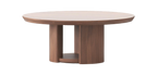 Meko 1000 Round Coffee Table - Walnut Natural