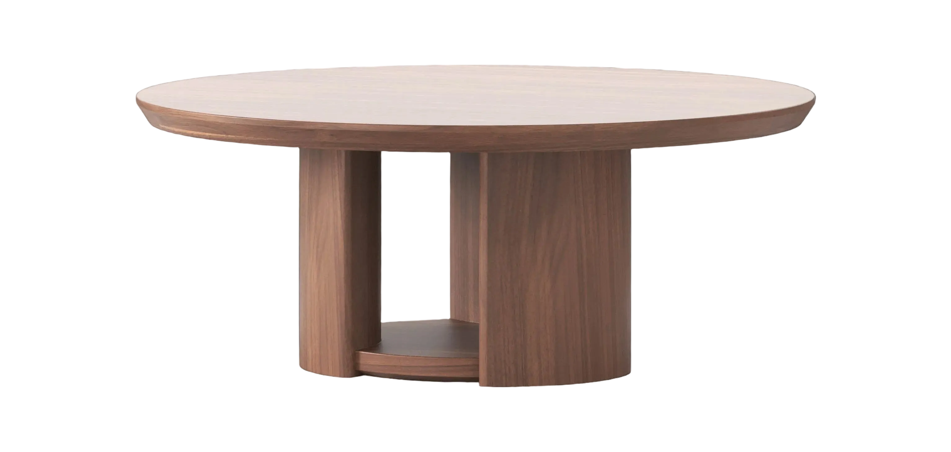 Meko 1000 Round Coffee Table - Walnut Natural
