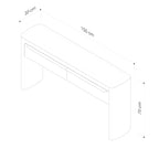 Meko 1500 Console Table - Walnut Natural