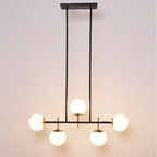 Marlfield Pendant - Black & Antique Brass