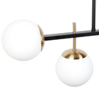 Marlfield Pendant - Black & Antique Brass