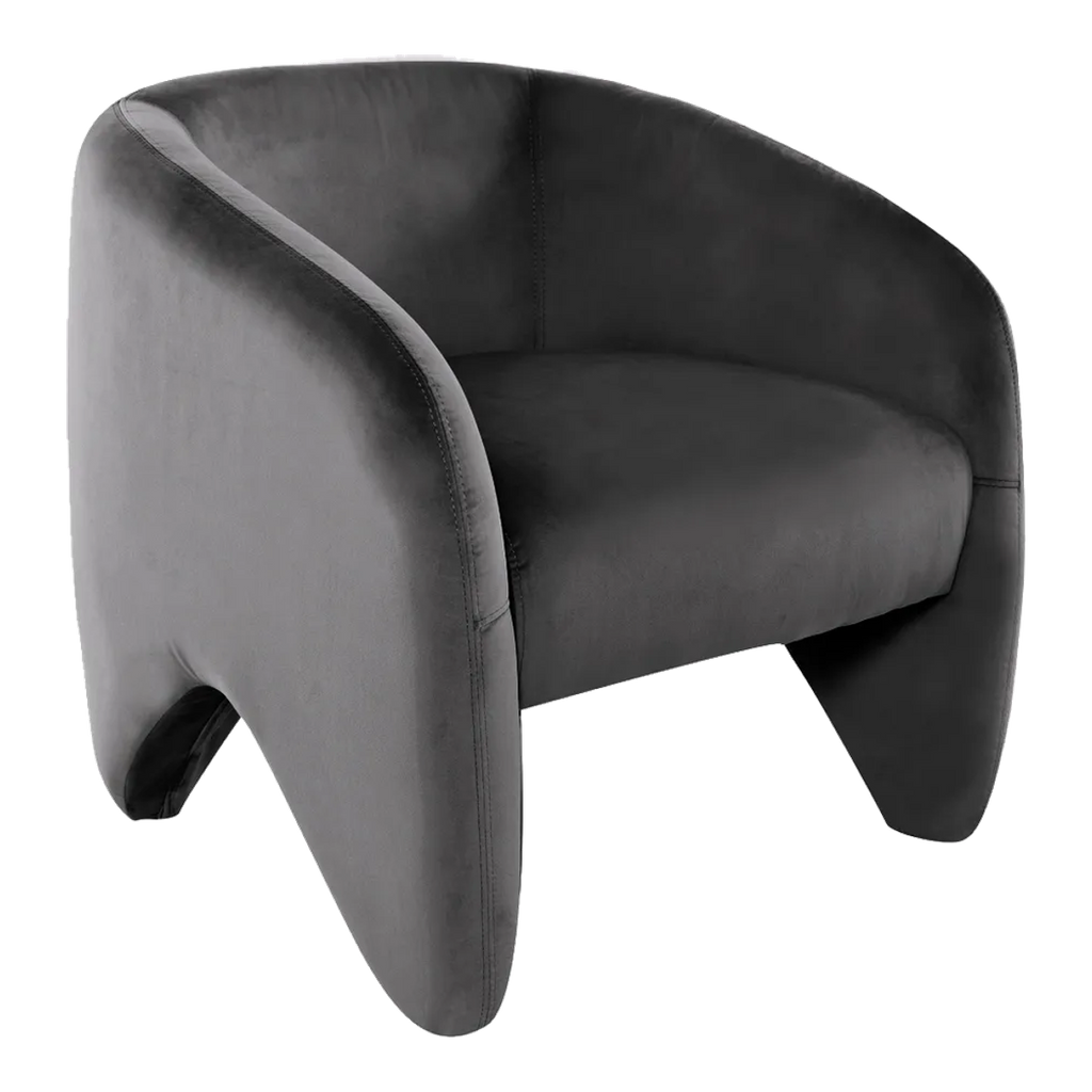 Maine Arm Chair - Charcoal Velvet