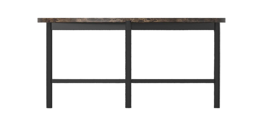 Nimes Coffee Table - Dark Emperador & Black Powder Coat