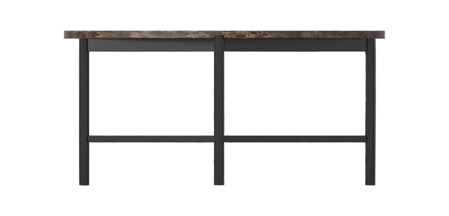 Nimes Coffee Table - Dark Emperador & Black Powder Coat