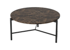 Nimes Coffee Table - Dark Emperador & Black Powder Coat