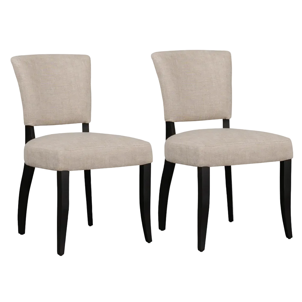 Nolan Dining Chair Set of 2 - Natural Linen