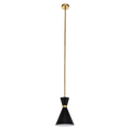 Oslo Pendant - Black w Brass