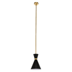 Oslo Pendant - Black w Brass