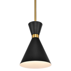 Oslo Pendant - Black w Brass