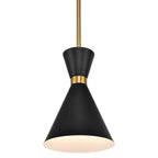 Oslo Pendant - Black w Brass