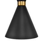 Oslo Pendant - Black w Brass
