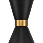 Oslo Pendant - Black w Brass