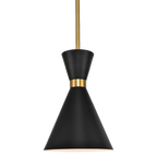 Oslo Pendant - Black w Brass