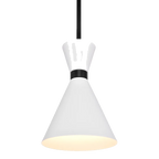 Oslo Pendant - White w Black