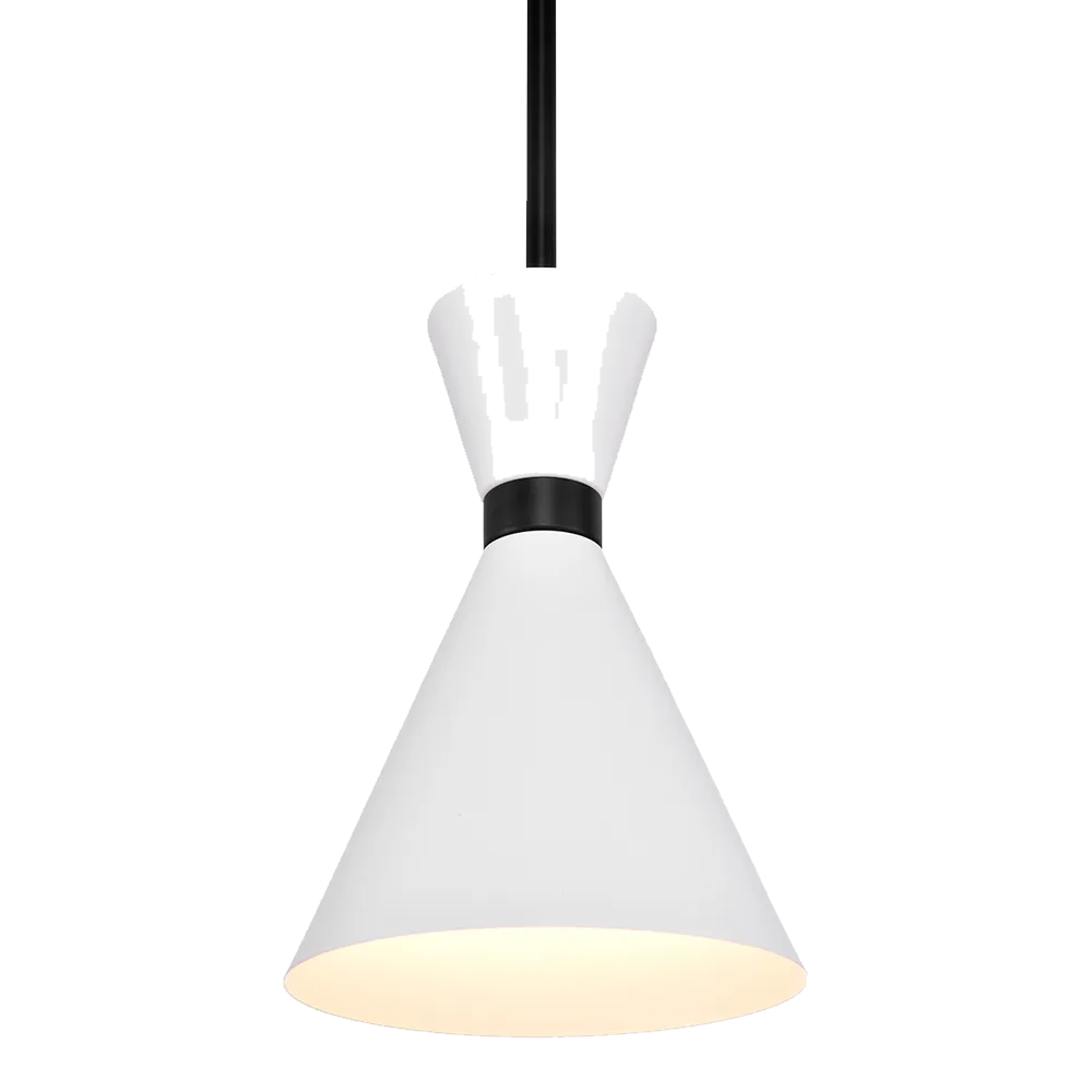 Oslo Pendant - White w Black