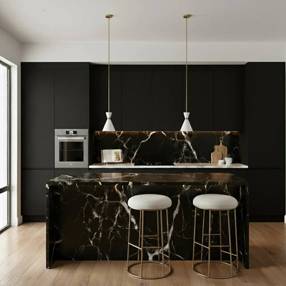 Oslo Pendant - White w Brass