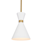 Oakley Pendant - White w Brass