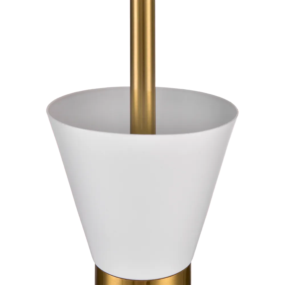 Oakley Pendant - White w Brass