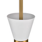 Oakley Pendant - White w Brass
