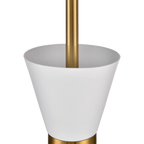 Oslo Pendant - White w Brass