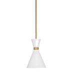Oslo Pendant - White w Brass