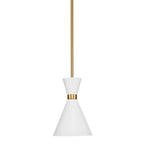 Oslo Pendant - White w Brass